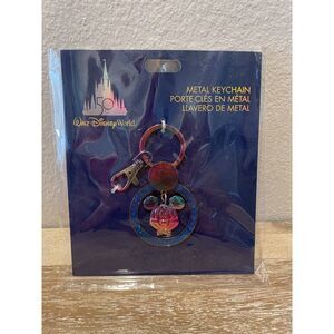 Disney WDW 50th Anniversary Celebration Mickey Spinner Metal Keychai